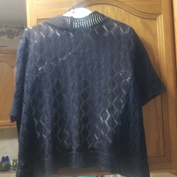 ST JOHNS BAY WOMENS CARDOGAN SWEATER BLACK SIZE  1X - Picture 5 of 8